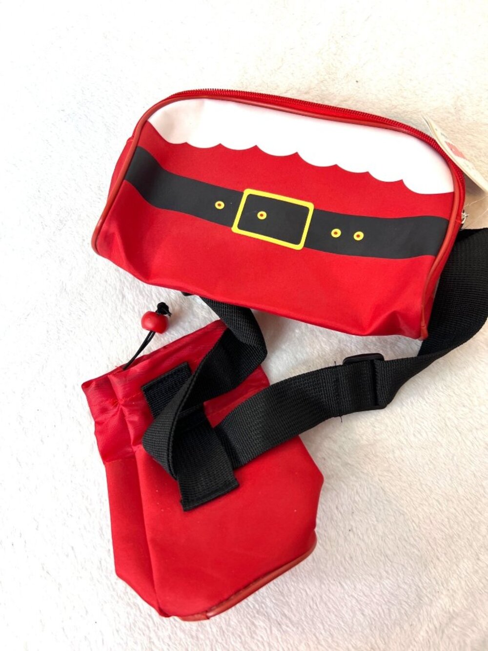 Vivitar Waist Pouch & Bottle Holder Fanny Pack Bum Bag Christmas Santa Claus NEW